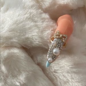 Costume nail jewelry rings. Enhance your manicure. One size some adjustable